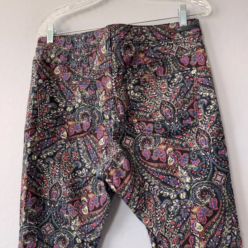 Pilcro Anthropologie High-Rise Skinny Paisley Corduroy Pants, Size 30, Like New